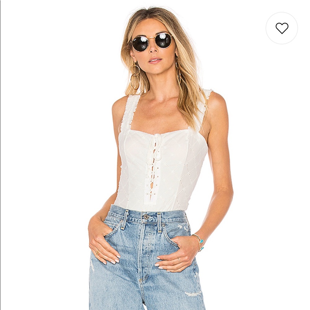 White Free People Bodysuit (M)